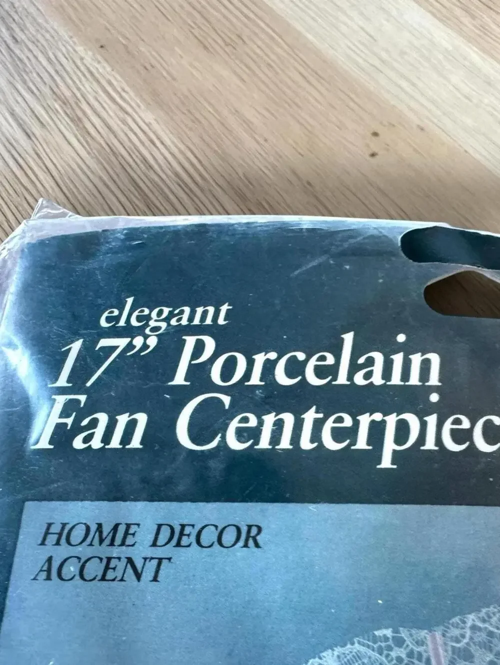 Vintage Porcelain Fan Centerpiece Kit, Lace Ribbon Detail, Bridal Shower Decor